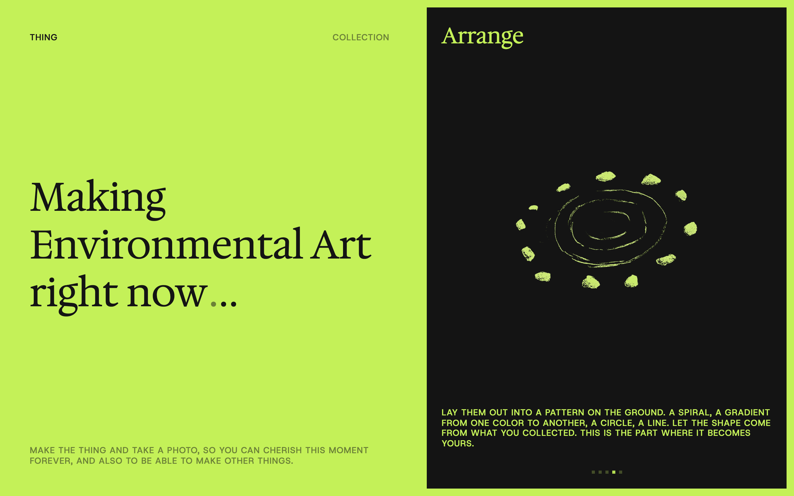 Environmental Art · Arrange