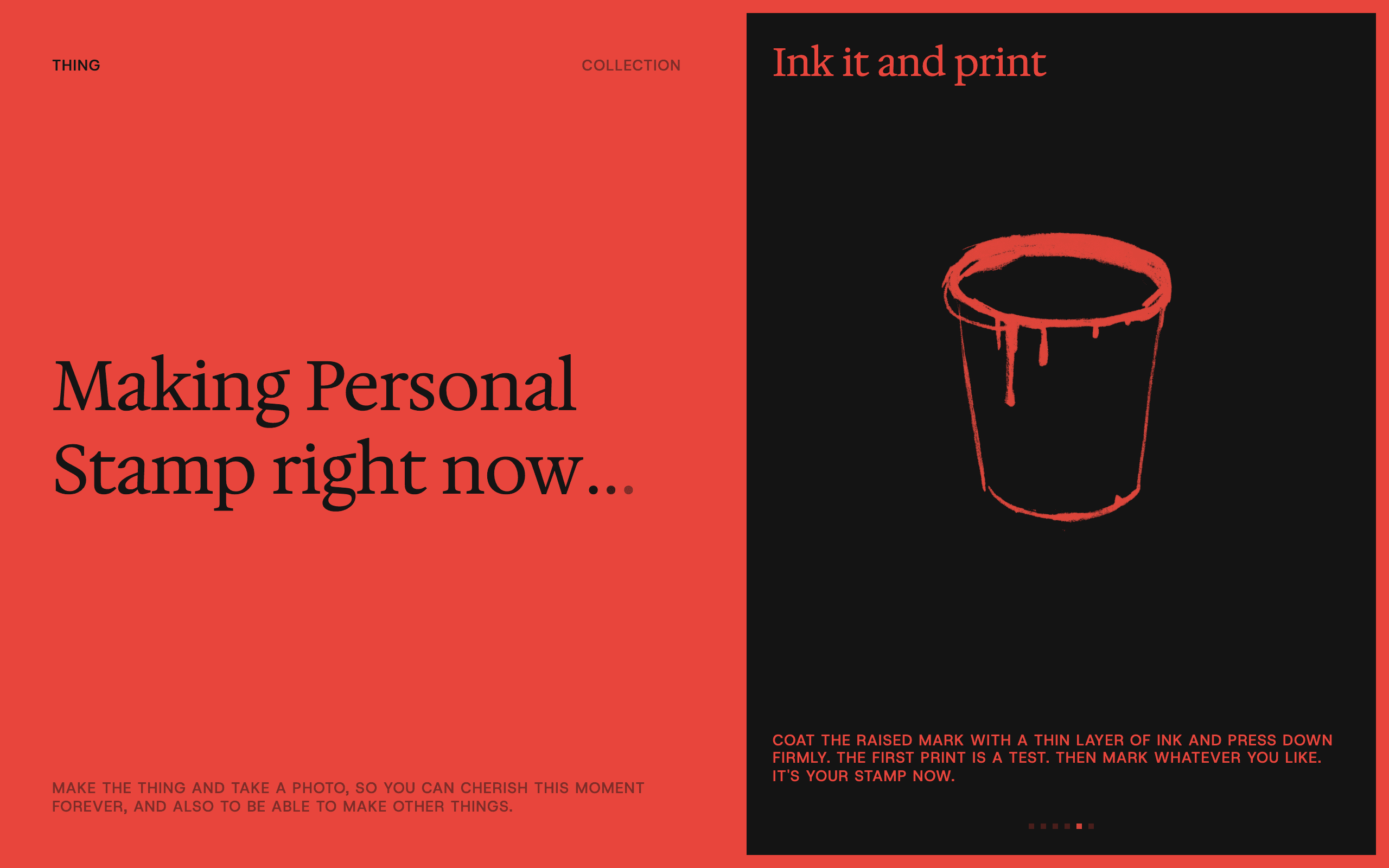 Personal Stamp · Ink it and print